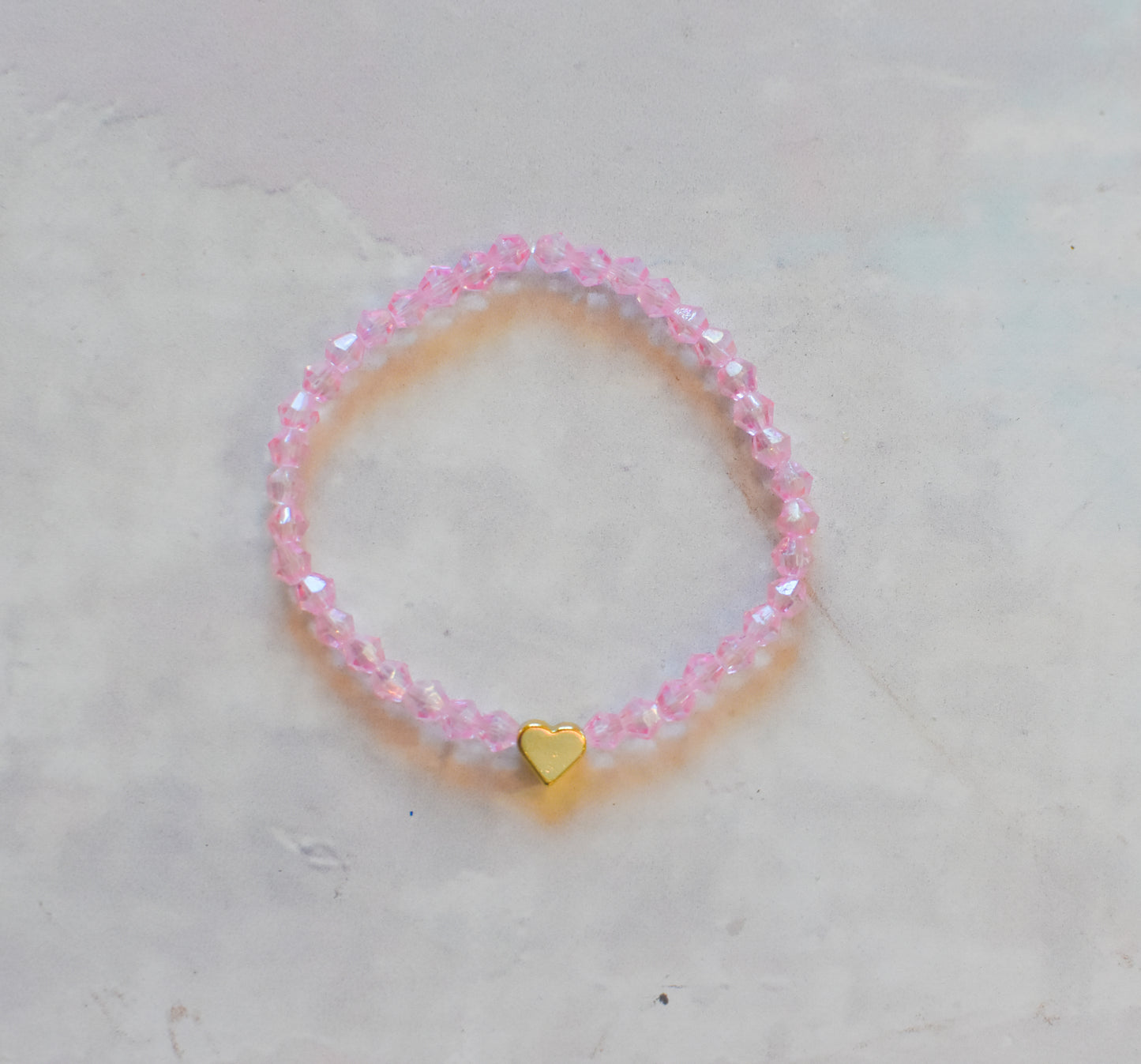 Pink heart bracelet